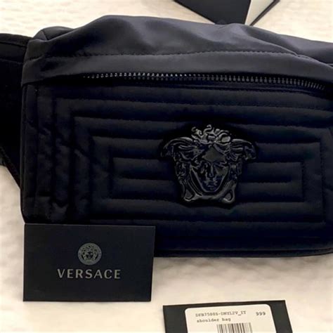 versace fanny pack red|Versace side bag men's.